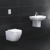 Grohe Euro Ceramic 550mm 1TH Basin + Half Pedestal -Shower Baths Discount eurhp600 d2 1