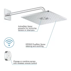 Grohe Grohtherm Cube SmartConnect Head & Handset Shower Set -Shower Baths Discount gbtcubehs d6