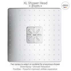 Grohe Grohtherm Smartcontrol Perfect Shower With Ceiling Mounted 310 Cube Shower Head