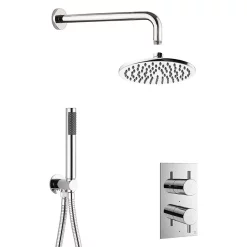 Crosswater MPRO Chrome 2 Outlet 2-Handle Shower Bundle
