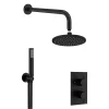 Crosswater MPRO Matt Black 2 Outlet 2-Handle Shower Bundle 2 Crosswater MPRO Matt Black 2 Outlet 2-Handle Shower Bundle -Shower Baths Discount gtlpro1510m l