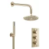 Crosswater MPRO Brushed Brass 2 Outlet 3-Handle Shower Bundle 1 Crosswater MPRO Brushed Brass 2 Outlet 3-Handle Shower Bundle -Shower Baths Discount gtlpro2000f l