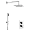 Crosswater Water Square 2 Outlet 2-Handle Shower Bundle -Shower Baths Discount gtlwsq01 l