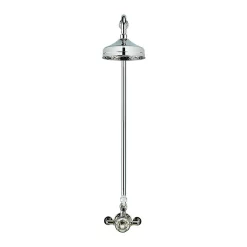 Crosswater - Belgravia Thermostatic Shower Valve With Fixed Head - Nickel 9 Crosswater - Belgravia Thermostatic Shower Valve With Fixed Head - Nickel -Shower Baths Discount hg showern d1
