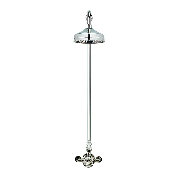 Crosswater - Belgravia Thermostatic Shower Valve With Fixed Head - Nickel 5 Crosswater - Belgravia Thermostatic Shower Valve With Fixed Head - Nickel - Image 3