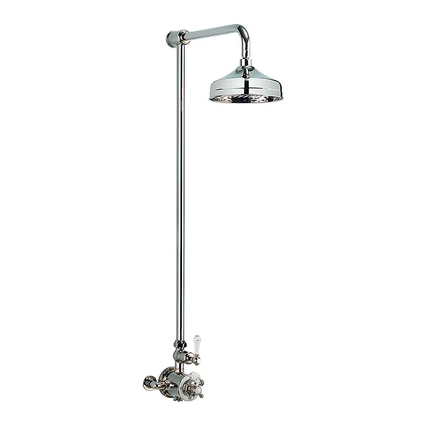 Crosswater - Belgravia Thermostatic Shower Valve With Fixed Head - Nickel 4 Crosswater - Belgravia Thermostatic Shower Valve With Fixed Head - Nickel - Image 2