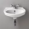 Silverdale Bathroom Silverdale Hillingdon Cloakroom Basin (450mm Wide - 1 Tap Hole) -Shower Baths Discount hibasclawhibl d1