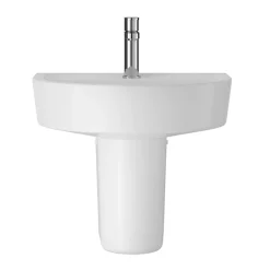 Hudson Reed Luna 1TH Basin + Semi Pedestal -Shower Baths Discount hudsonreedluna1thbasinsemipedestal d3
