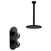 Arezzo Matt Black Industrial Style Shower System With Concealed Valve + Ceiling Mounted Head 1 Arezzo Matt Black Industrial Style Shower System With Concealed Valve + Ceiling Mounted Head -Shower Baths Discount is3mbpkd5