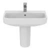Ideal Standard I.Life S Compact 1TH Washbasin + Semi Pedestal 2 Ideal Standard I.Life S Compact 1TH Washbasin + Semi Pedestal -Shower Baths Discount isil60sp d3
