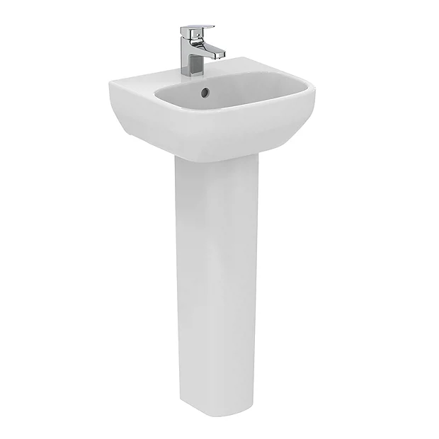 Ideal Standard I.Life A 400mm 1TH Handrinse Basin + Full Pedestal 4 Ideal Standard I.Life A 400mm 1TH Handrinse Basin + Full Pedestal - Image 2