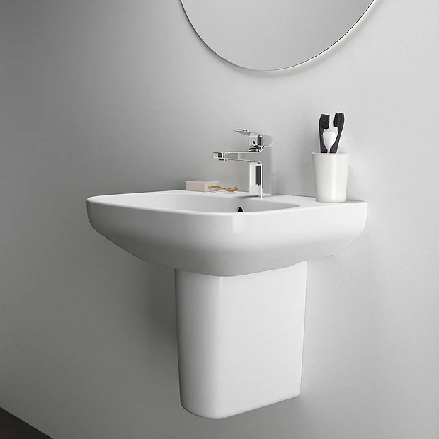 Ideal Standard I.Life A 1TH Washbasin + Semi Pedestal 3 Ideal Standard I.Life A 1TH Washbasin + Semi Pedestal
