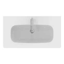 Ideal Standard I.Life A 1TH Wall Hung Basin + Chrome Bottle Trap -Shower Baths Discount isila84wh d1