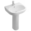 Ideal Standard Jasper Morrison 55cm 1TH Basin & Pedestal 1 Ideal Standard Jasper Morrison 55cm 1TH Basin & Pedestal -Shower Baths Discount jas55f l