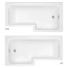 Milan Bathroom Milan Shower Bath - 1500mm L Shaped With Screen + Panel 1 Milan Bathroom Milan Shower Bath - 1500mm L Shaped With Screen + Panel -Shower Baths Discount l1500fs t