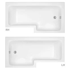 Milan Bathroom Milan Shower Bath - 1500mm L Shaped With Screen + Panel