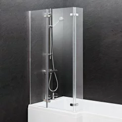 Milan Bathroom Milan Square Shower Bath - 1700mm Inc. Double Hinged Screen + MDF Panel 10 Milan Bathroom Milan Square Shower Bath - 1700mm Inc. Double Hinged Screen + MDF Panel -Shower Baths Discount lshapedshowerbath1700mmincmdffrontpaneldoublehingedscreennewd1