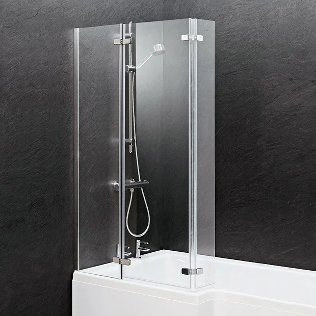 Milan Bathroom Milan Square Shower Bath - 1700mm Inc. Double Hinged Screen + MDF Panel 6 Milan Bathroom Milan Square Shower Bath - 1700mm Inc. Double Hinged Screen + MDF Panel - Image 4