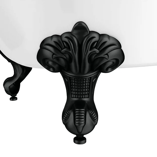 Victorian Plumbing Appleby 1550 Roll Top Shower Bath With Matt Black Grid Screen + Leg Set 5 Victorian Plumbing Appleby 1550 Roll Top Shower Bath With Matt Black Grid Screen + Leg Set - Image 3