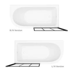 Victorian Plumbing Appleby 1550 Roll Top Shower Bath With Matt Black Grid Screen + Leg Set 13 Victorian Plumbing Appleby 1550 Roll Top Shower Bath With Matt Black Grid Screen + Leg Set -Shower Baths Discount mbap15bs n d2