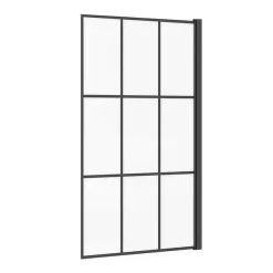 Victorian Plumbing Appleby 1700 Roll Top Shower Bath With Matt Black Grid Screen + Leg Set -Shower Baths Discount mbap17bs d3