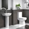 Victorian Plumbing Metro Modern Basin With Full Pedestal (1 Tap Hole) 2 Victorian Plumbing Metro Modern Basin With Full Pedestal (1 Tap Hole) -Shower Baths Discount metromodernbasinwithfullpedestald2