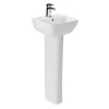 Itton Bathroom Britton MyHome 40cm 1TH Basin With Full Pedestal -Shower Baths Discount mh40fped l1