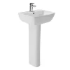 Itton Bathroom Britton MyHome 50cm 1TH Basin With Full Pedestal -Shower Baths Discount mh50fped l