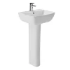 Itton Bathroom Britton MyHome 60cm 1TH Basin With Full Pedestal 1 Itton Bathroom Britton MyHome 60cm 1TH Basin With Full Pedestal -Shower Baths Discount mh55fped l 1
