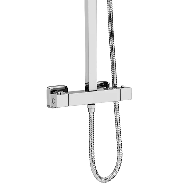 Milan Bathroom Milan Modern Square Thermostatic Shower (300 X 300mm Head - Chrome) 6 Milan Bathroom Milan Modern Square Thermostatic Shower (300 X 300mm Head - Chrome) - Image 4