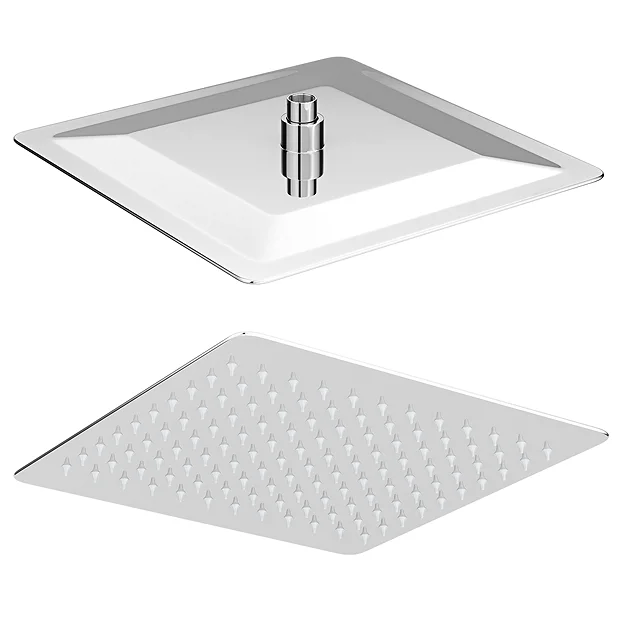 Milan Bathroom Milan Modern Square Thermostatic Shower (300 X 300mm Head - Chrome) 3 Milan Bathroom Milan Modern Square Thermostatic Shower (300 X 300mm Head - Chrome)