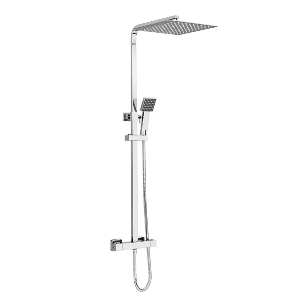 Milan Bathroom Milan Modern Square Thermostatic Shower (300 X 300mm Head - Chrome) 4 Milan Bathroom Milan Modern Square Thermostatic Shower (300 X 300mm Head - Chrome) - Image 2