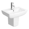 Milan Bathroom Milan Basin + Semi Pedestal (550mm Wide - 1 Tap Hole) -Shower Baths Discount milanbasinsemipedestal lrg