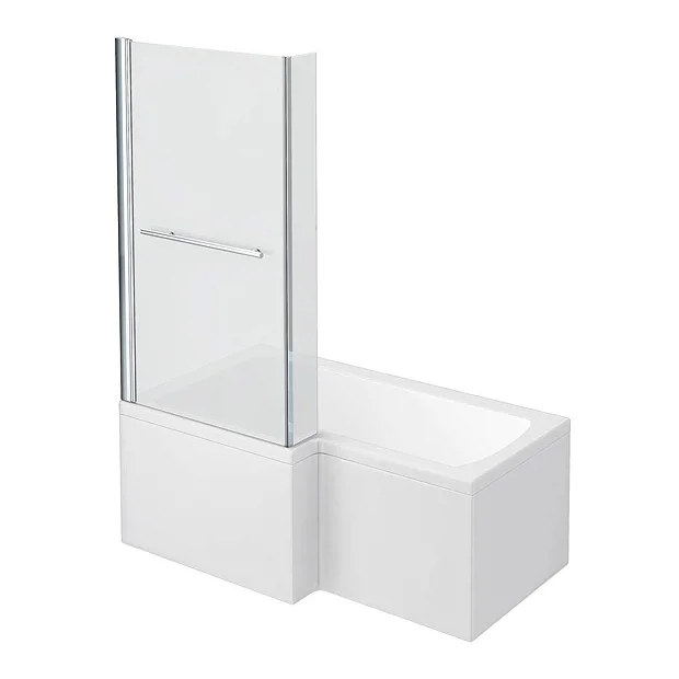 Milan Bathroom Milan Shower Bath - 1500mm L Shaped Inc. Screen With Rail + Panel 4 Milan Bathroom Milan Shower Bath - 1500mm L Shaped Inc. Screen With Rail + Panel - Image 2