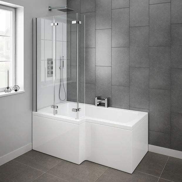 Milan Bathroom Milan Shower Bath - 1500mm L Shaped With Double Hinged Screen + Panel 6 Milan Bathroom Milan Shower Bath - 1500mm L Shaped With Double Hinged Screen + Panel - Image 4