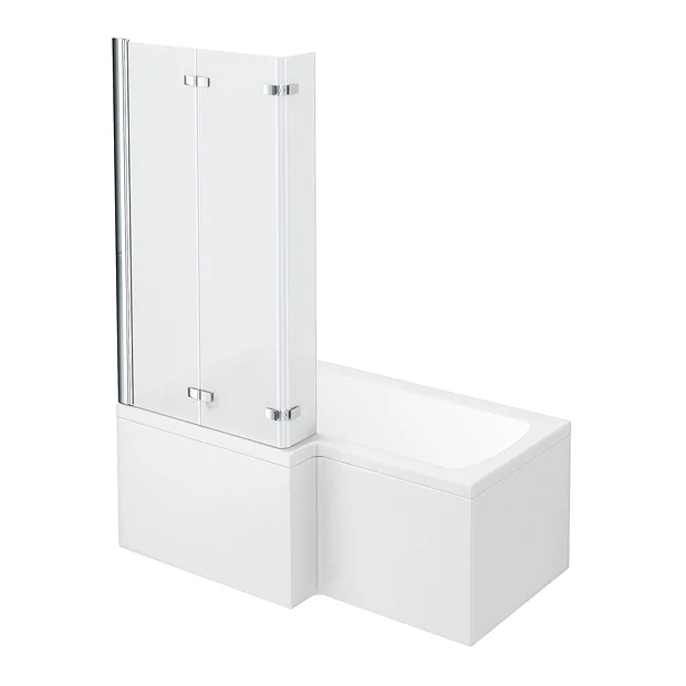 Milan Bathroom Milan Shower Bath - 1500mm L Shaped With Double Hinged Screen + Panel 4 Milan Bathroom Milan Shower Bath - 1500mm L Shaped With Double Hinged Screen + Panel - Image 2