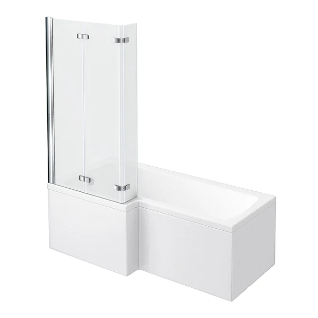 Milan Bathroom Milan Square Shower Bath - 1700mm Inc. Double Hinged Screen + MDF Panel 7 Milan Bathroom Milan Square Shower Bath - 1700mm Inc. Double Hinged Screen + MDF Panel - Image 5