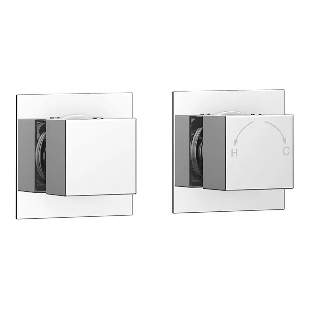 Milan Bathroom Milan Square Concealed Individual Diverter + Thermostatic Control Valve With Handset + 300mm Shower Head 3 Milan Bathroom Milan Square Concealed Individual Diverter + Thermostatic Control Valve With Handset + 300mm Shower Head