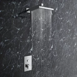 Milan Bathroom Milan Square Concealed Push-Button Valve + Rainfall Shower Head 5 Milan Bathroom Milan Square Concealed Push-Button Valve + Rainfall Shower Head -Shower Baths Discount milpbpk1 lrg1