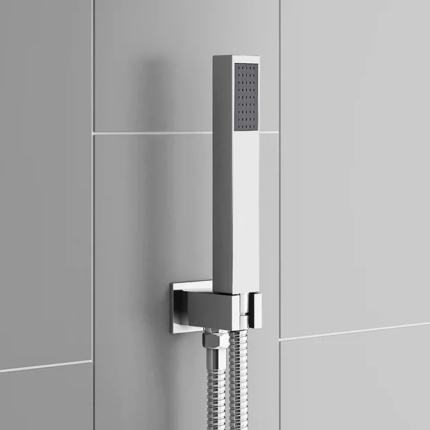 Milan Bathroom Milan Twin Shower Valve Inc. Outlet Elbow, Handset + Ultra Thin Head With Vertical Arm 6 Milan Bathroom Milan Twin Shower Valve Inc. Outlet Elbow, Handset + Ultra Thin Head With Vertical Arm - Image 4