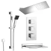 Milan Bathroom Milan Modern Shower Package (Fixed Head, Riser Rail Kit + Bath Spout) -Shower Baths Discount mmsppk n d6
