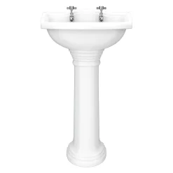 Victorian Plumbing Monaco Traditional Basin + Pedestal (2 Tap Hole) 10 Victorian Plumbing Monaco Traditional Basin + Pedestal (2 Tap Hole) -Shower Baths Discount monbasped d2