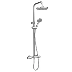 Monza Bathroom Monza Modern Round Thermostatic Shower - Chrome 10 Monza Bathroom Monza Modern Round Thermostatic Shower - Chrome -Shower Baths Discount monzamodernroundthermostaticshower d1