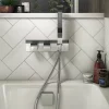 Milan Bathroom Milan Square Shower System (200mm Fixed Head, Handset + Integrated Parking Bracket)