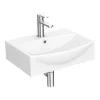 Milton Accessible Bathroom Milton 500 X 400 Wall Hung Bowed Basin (1 Tap Hole) -Shower Baths Discount mwhb541th l