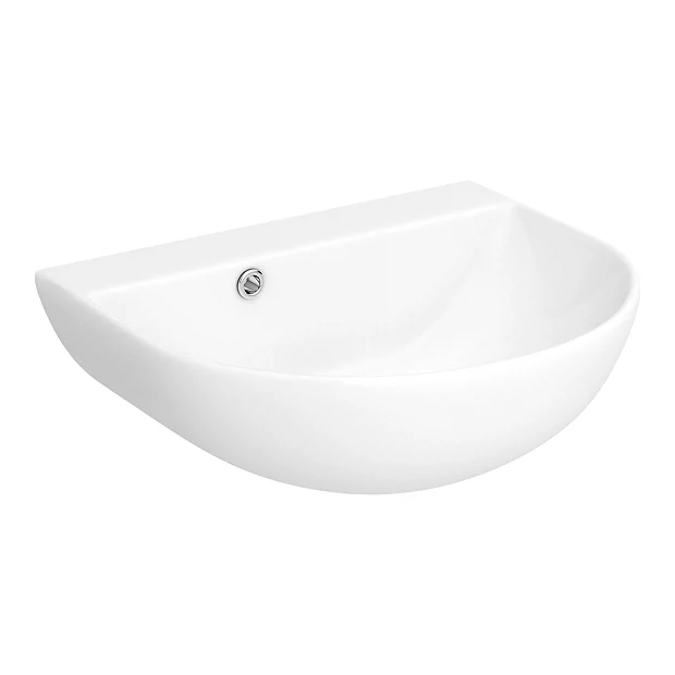 Milton Accessible Bathroom Milton 440 X 365 Wall Hung Curved Basin (0 Tap Hole) 4 Milton Accessible Bathroom Milton 440 X 365 Wall Hung Curved Basin (0 Tap Hole) - Image 2