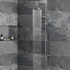 Monza Bathroom Monza Modern Round Thermostatic Shower - Chrome 13 Monza Bathroom Monza Modern Round Thermostatic Shower - Chrome -Shower Baths Discount mza002 n d1