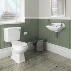 Nui Carlton 515mm Traditional Cloakroom Basin (2 Tap Hole - Depth 300mm)
