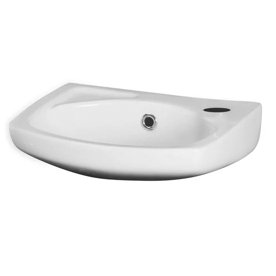 Victorian Plumbing Wave Modern Cloakroom Basin (1TH - 350mm) 3 Victorian Plumbing Wave Modern Cloakroom Basin (1TH - 350mm)