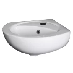 Nuie Corner Wall Hung Basin - 1 Tap Hole
